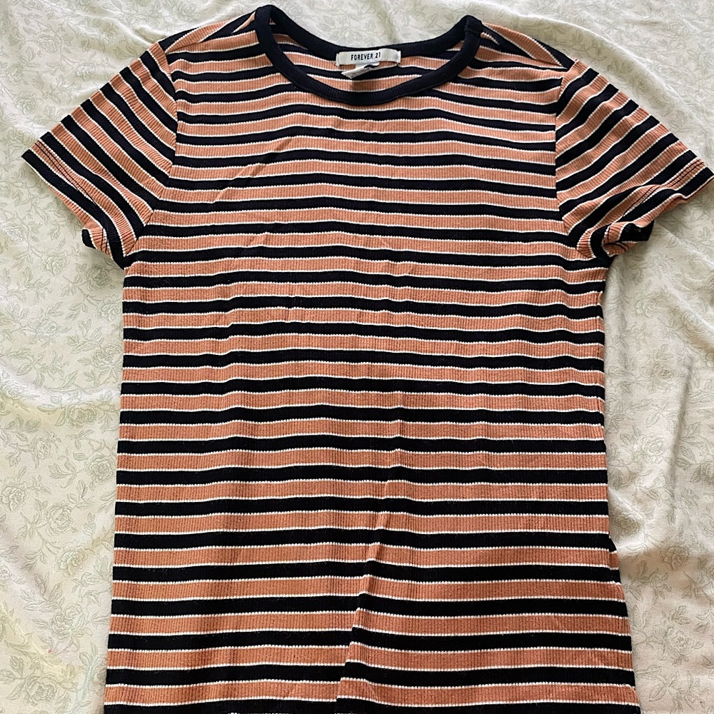 Orange and black striped shirt